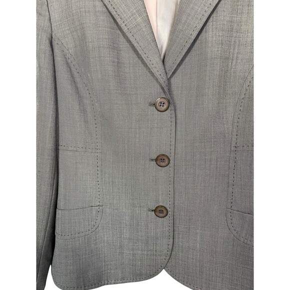 Anne Klein Suit  Sz 6 Women's Wool Blend Blazer Jacket Brown Career Office‎ - Picture 4 of 11